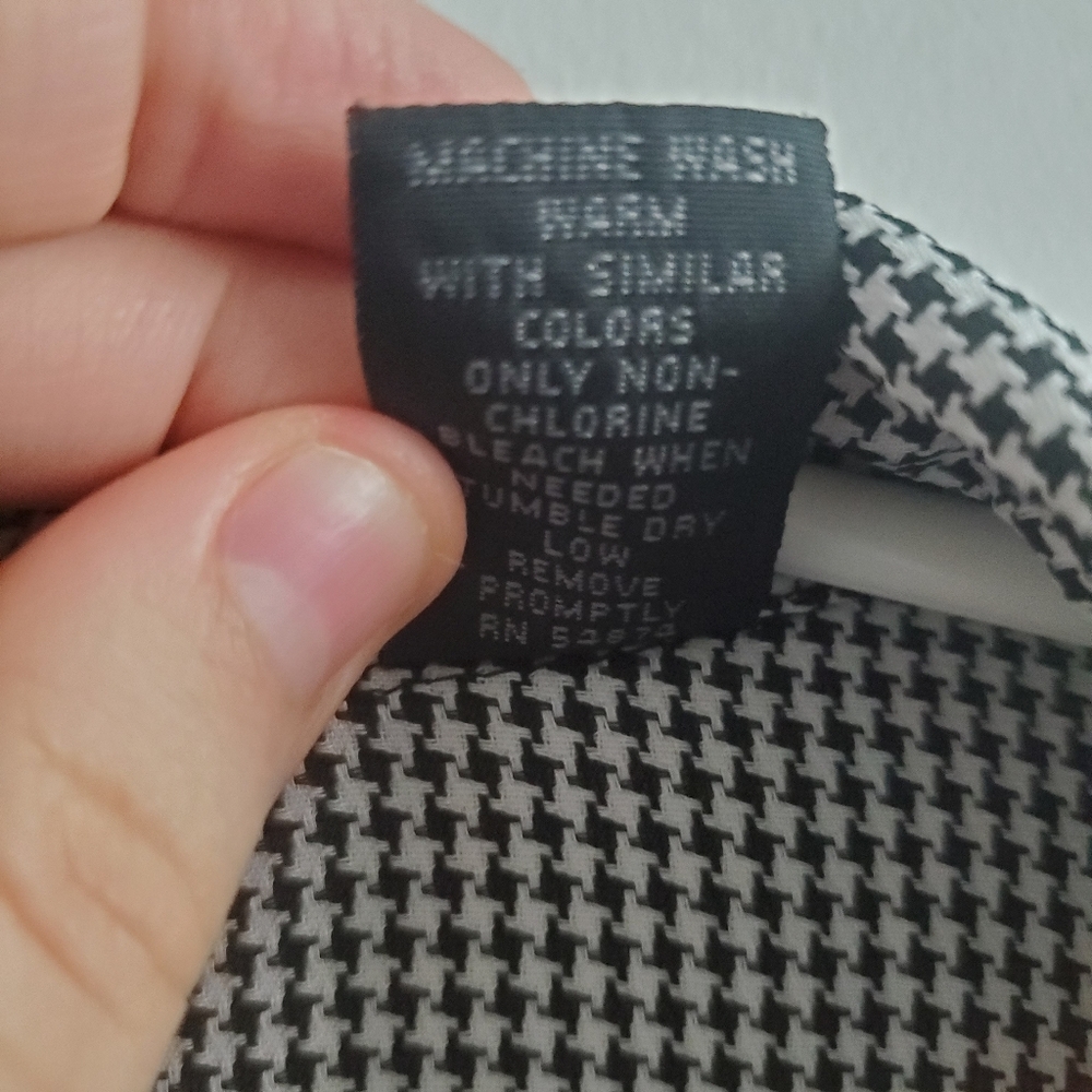 Y2K The Limited Women's Houndstooth Button Up Top Size XL Career Preppy Academia - Picture 8 of 12